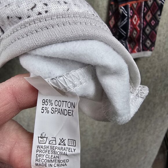 Aztec Print Sleeves Womens Lightweight Hoodie With Kangaroo Pocket - Picture 4 of 7